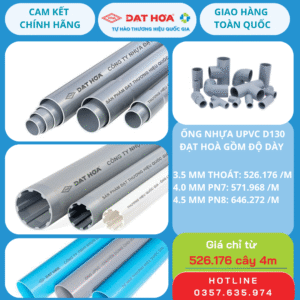 Ống Nhựa Đạt Hòa UPVC Phi 130