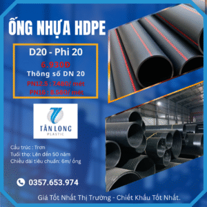 Ống Nhựa HDPE Tân Long Trơn Phi 20