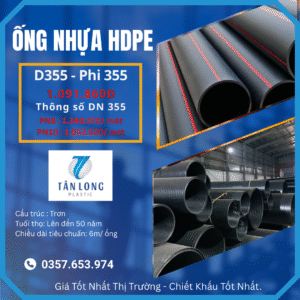 Ống Nhựa HDPE Tân Long Trơn Phi 355