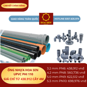 Ống Nhựa Hoa Sen uPVC Phi 110