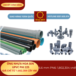 Ống Nhựa Hoa Sen uPVC Phi 225