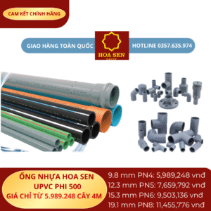 Ống Nhựa Hoa Sen uPVC Phi 500