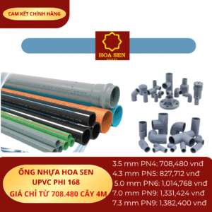 Ống Nhựa Hoa Sen uPVC Phi 168