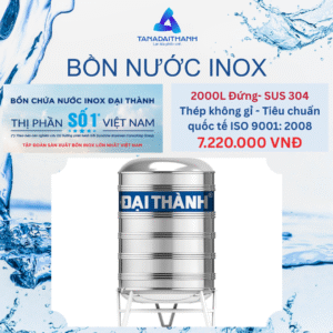 Bồn Nước Inox Đại Thành Đứng 2000L