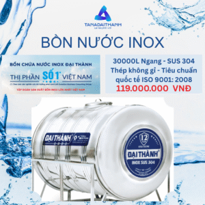 Bồn Nước Inox Đại Thành Nằm 30000L
