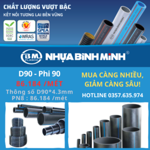 Ống Nhựa HDPE Bình Minh Phi 90