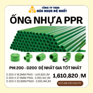 Ống Nhựa PPR Đệ Nhất Phi 200