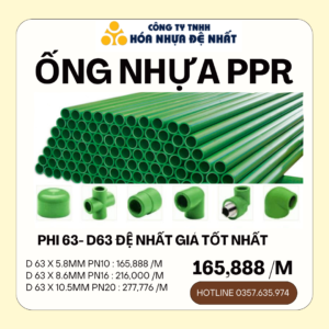 Ống Nhựa PPR Đệ Nhất Phi 63
