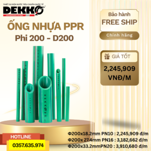 Ống Nhựa PPR Dekko Phi 200