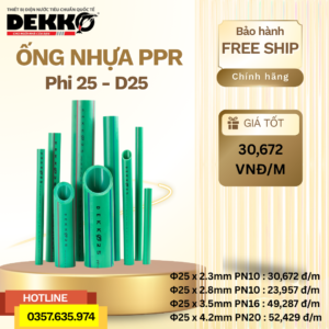 Ống Nhựa PPR Dekko Phi 25