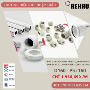 Ống Nước Nóng PPR REHAU Phi 160