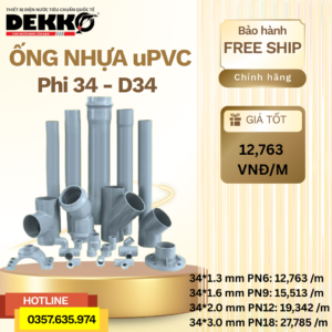 Ống Nhựa uPVC DEKKO Phi 34